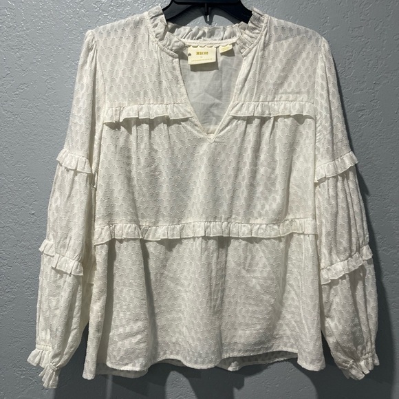 Maeve Elegant White Women's Top - Picture 3 of 7